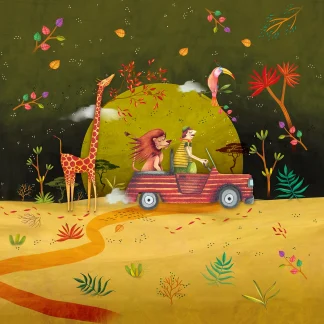 Carte et microfibre Safari