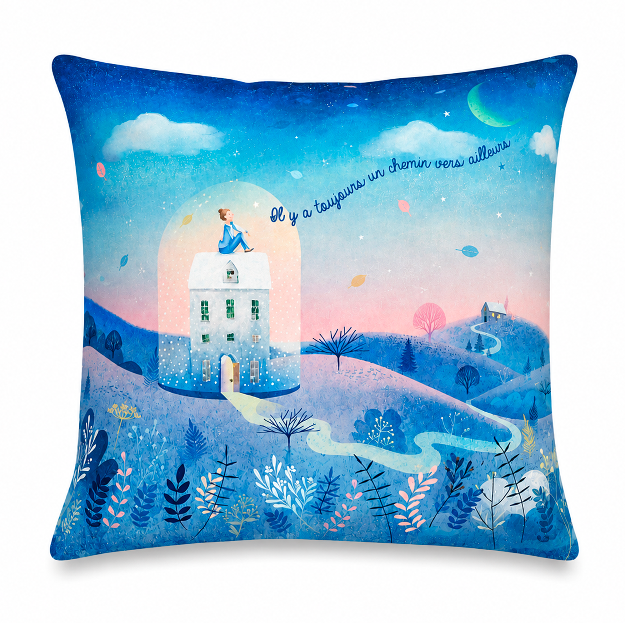 Coussin Par delà la neige
